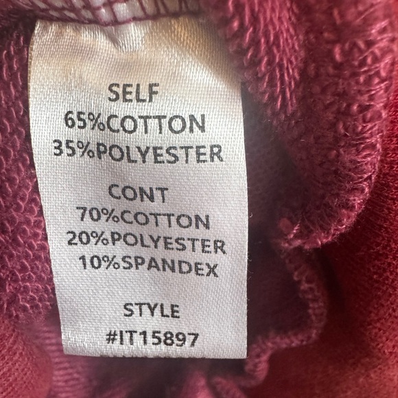 Alabama oversized ODDY Burgundy and White Women's Hoodie - Picture 4 of 5